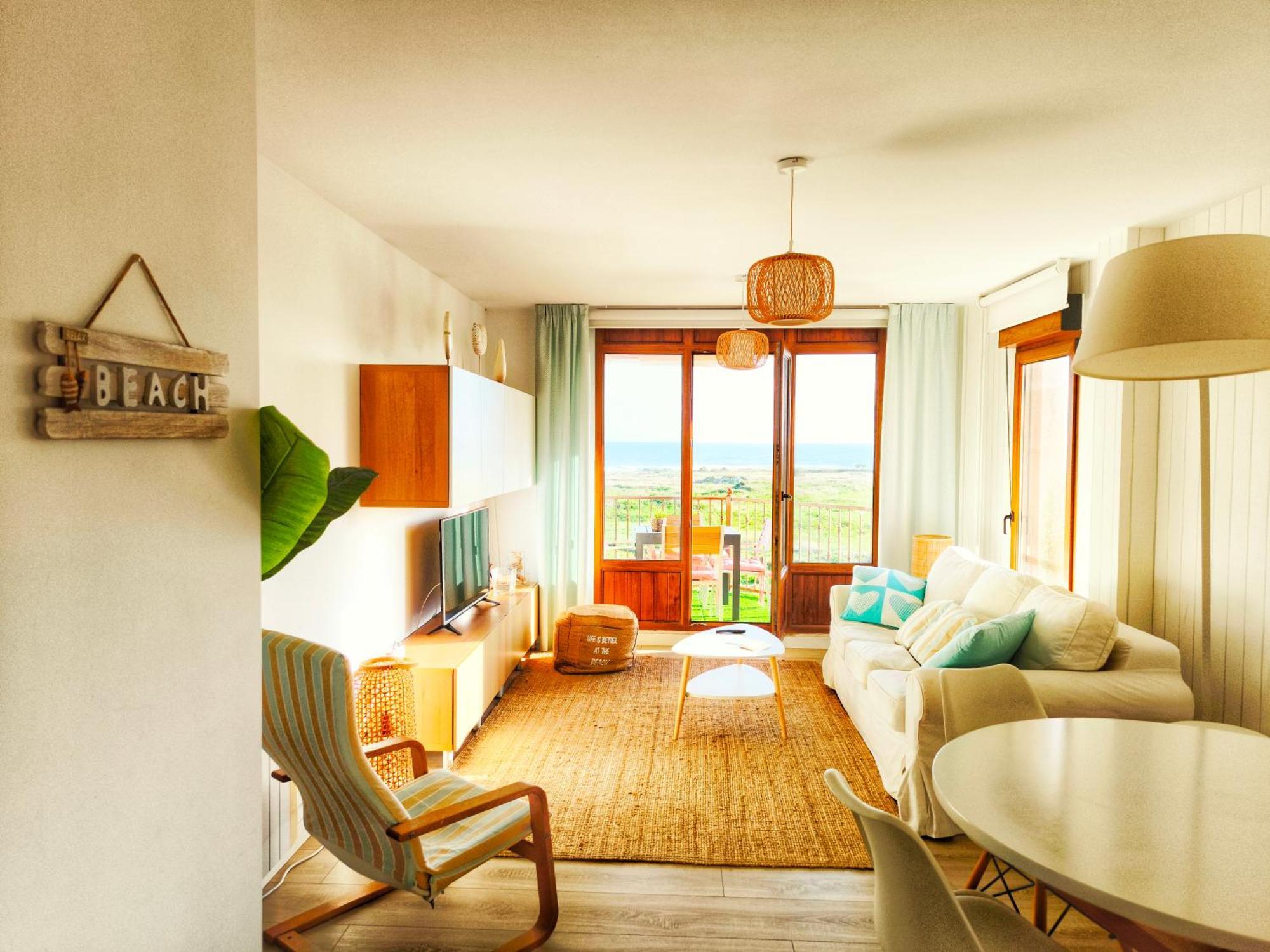 Apartamento Corrubedo Vistas Mar Y Playa Bagian luar foto